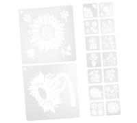 OSALADI Set de Pochoirs Tournesol Réutilisables Modèles Creux pour Peinture Murale Décoration Diy Colorée et Durable
