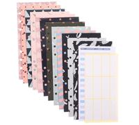 OSALADI Set Enveloppes Budget Marbrées avec Feuilles de Étanches et Résistantes pour Claire des Dépenses et Compact Pratique de Enveloppes Fiches et Autocollants