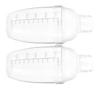 OSALADI Shaker à Cocktail en PC 500ml avec Échelle Graduée, Lot de 2 Pièces, Mélangeur Élégant pour Thé Lait et Chocolat Chaud