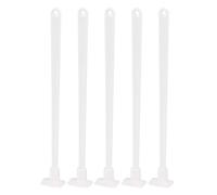 OSALADI Spatule à Long Manche Blanche pour Bouteille, Lot de 5 Pièces, Racloir Multifonction en Pp, Adaptée la Confiture, Sauce et Ketchup, Ustensile la Cuisine Pratique et Ergonomique