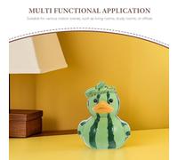 OSALADI Statuette de Canard Pastèque en Résine Colorée Figurine Décorative Miniature Compacte Décoration Originale pour Bureau et Fête d'Été Présent Créatif et Amusant