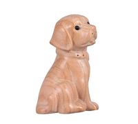 OSALADI Statuette Décorative Chien en Bois Sculpté à la Main Ornement Artisanal pour Maison et Bureau Sculpture Chinoise Réaliste Accessoire Décoratif pour Salon et Espace de Travail