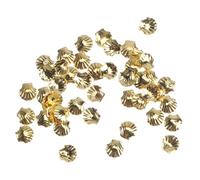 OSALADI Stickers Ongles en Alliage Métal Doré 3 Mm, Kit 100 Pièces Nail Art Diy, Décorations Coquillage pour Manucure Femme, Autocollants Bijoux Ongles Fête