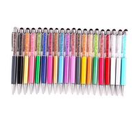 OSALADI Stylet 2pcs Multifonctions pour Écran Tactile Cristal Diamant Argenté 0.7mm Pratique pour Tablette Et Smartphone Stylets Rétractables Design Élégant