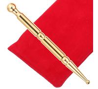 OSALADI Stylo D'acupuncture et Restauration des Fonctions Organiques en Laiton Jaune Outil de Réflexologie pour Soulagement pour Massage des Points de Déclenchement