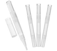 OSALADI Stylo Nourrissant pour Ongles 3ml Blanc Abs Lot de 4 Pièces Design Ergonomique et Étanche pour Soin des Cuticules et Nail Art