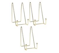 OSALADI Support à Cadres Photo en Métal Doré, Lot de 3 Grands Supports de Table Réglables pour Assiettes, Livres et Œuvres D'art - Pupitre Stable pour Exposition à Domicile, Bureau