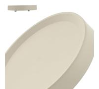 OSALADI Support à Plantes en Métal et Plastique 21,5cm Rond | Roulettes Cachées à 360°, Structure à Billes, Beige, pour Pots en Céramique et Fûts