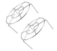 OSALADI Support à Vapeur en Acier Inoxydable Argenté 2pcs, Grille de Cuisson Vapeur Multi-fonctionnelle pour Usage Domestique et Restauration