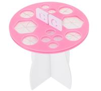 OSALADI Support de Pinceaux de Maquillage Rose Séchoir à Pinceaux Trous Mixtes Compact et Démontable Organisateur Cosmétique pour Rangement Salle de Bain et Maquillage Professionnel