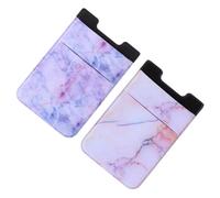 OSALADI Support de Téléphone Adhésif Marbré, Porte-Cartes pour Smartphone Unisexe, Fixation Solide, Matériau Solide, Lot de 2, Format Compact, Design Rouge et Violet, Usage Quotidien
