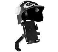 OSALADI Support de Téléphone pour Moto Support de Téléphone pour Rétroviseur Motorisé Noir en Plastique Étanche avec Protection Solaire et Pluie, Conduite à Vélo