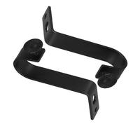 OSALADI Support Mural Robuste pour Tringle à Rideaux en Métal Noir, Lot de 2 Set de Set de Supports Simples pour Tringles Romaines, Fixation Plafond ou Murale, Accessoire Déco pour