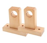 OSALADI Supports de Tringle à Rideaux Muraux en Bois Massif Lot de 2 Pièces Fixation Carrée à Trou Unique Compatibles Tringles Romaines et Stores Vénitiens Installation Facile pour