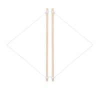 OSALADI Supports muraux pour Drapeaux en Bois Beige avec Corde en Coton, kit 2 pièces, Fixation Murale Ajustable, pour décoration extérieure de Jardin et Suspension de bannière