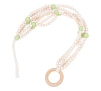 OSALADI Suspendre Murale Macramé Perles en Bois Vert Clair Support Mural pour Pot de Fleurs sans Pot Cintre Décoratif pour Jardinière pour Plantes D’Intérieur et Extérieur