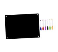 OSALADI Tableau Magnétique Effaçable Acrylique Transparent Planificateur Aimanté Réutilisable pour Frigo et Bureau Organiseur de Notes et de Tâches Format avec Marqueurs Blancs