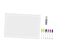 OSALADI Tableau Mémo Transparent Acrylique Réutilisable Tableau Effaçable à Sec Multifonction pour Bureau Planificateur Compact et Pratique avec Pannes Publicitaires et Blancs