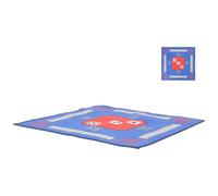 OSALADI Tapis de Mahjong Motif Classique Bleu Antidérapant en Polyester Facile à Transporter Toute L'année pour Jeux de Poker et Dominos