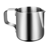 OSALADI Tasse à Latte Art Inox 100 Ml Argentée, Pichet à Mousseur à Lait pour Cappuccino, Mousseurs à Lait Maison Compatibles Lave-vaisselle, Récipient Café pour Barista Amateur