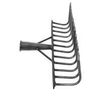 OSALADI Tête de Râteau en Acier au Carbone Robuste 12 Dents Courbées Multifonction, Outil Agricole pour Ameublissement du Sol, Désherbage et Jardinage - Accessoire pour Vergers et