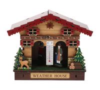 OSALADI Thermomètre-hygromètre Mural en Bois, Indicateur de Température et Humidité Intérieure, Station Météo Analogique Compacte pour Maison et Bureau, Appareil Mesurer Humidité