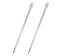 OSALADI Tige de Mise la Terre Galvanisée 12 Mm X 300 Mm, 2 Pièces, Piquet Métallique pour Clôture Électrique et Antennes, Accessoire Portable pour Installation Sécurisée et Protection