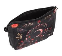 OSALADI Trousse de Maquillage de Voyage Légère en Polyester Motif Floral Phases de Lune, Petite Trousse de Toilette Portable pour Femmes, Fermeture Éclair Sécurisée, Style Style Aléatoire