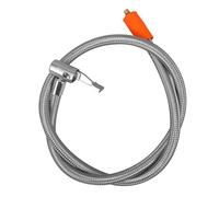 OSALADI Tuyau D'extension Gonfleur Métallique 80 Cm En Acier Inoxydable Embout De Gonflage Adaptateur Rapide Pour Compresseur Vélo Moto Voiture Accessoire