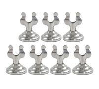 OSALADI U, Acier Inoxydable Porte-numéros de Table Argenté Mini | Motif Torsadé, Maintien des Cartes, Format Compact pour Tables de Réception, Usage Bureau et Mariage