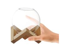 OSALADI Verre à Cocktail Créatif Support en Bois Design Lune 475 Ml, Adapté pour Soirées et Bars à Vin