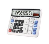OSALO Calculatrice de Bureau à écran LCD Extra Large - Grand Bouton - Calculatrice de Bureau électronique à 12 Chiffres (OS-2135 Pro)