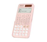 OSALO Calculatrice Scientifique 417 Fonctions, 2 Lignes, 10 + 2 Chiffres, écran écrit, calculatrices solaires et à Piles, pour étudiants, lycée, collège (OS 991ES Plus 2e édition) - Rose