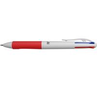 Osama, 4 Multi - Stylo 4 Couleur, 1 Pièce - Stylo Bille 0,1 Mm Pointe Fine À Déclic En Caoutchouc Avec Encre Noire, Bleue, Rouge Et Verte - Stylo Couleur Pour Papeterie, Fourniture Scolaire Et Bureau