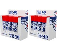 Osama - Colle Forte Stick Extra Adhésive, 10 Bâtons, 40 gr - Set Colles sans Solvants pour Papeterie Bureau et Fourniture Scolaire - Résistante et sans Grumeaux sur Papier et Carton, Sûre pour Enfants