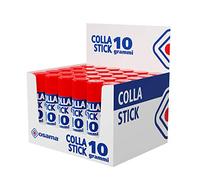 Osama - Colle Forte Stick Extra Adhésive, 30 Bâtons, 10 gr - Set Colles sans Solvants pour Papeterie Bureau et Fourniture Scolaire - Résistante et sans Grumeaux sur Papier et Carton, Sûre pour Enfants