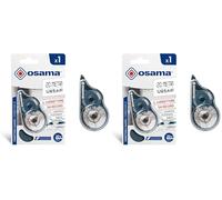 Osama - Correcteur Blanc à Ruban, 20 M, Kit 1 Pièce, Idéal comme Accessoire Bureau, Papeterie et Fourniture Scolaire - Effaceur pour Écrire sans Erreur avec Couverture Optimale Blanche, Longue Durée