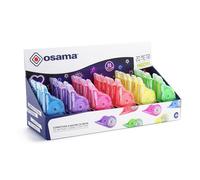 Osama - Correcteur Blanc à Ruban, 20 M, Kit 36 Pièces, Idéal comme Accessoire Bureau, Papeterie et Fourniture Scolaire - Effaceur pour Écrire sans Erreur avec Couverture Optimale Blanche, Longue Durée