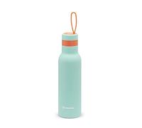 Osama - Gourde Isotherme 500 ML INOX Antibactérienne - Bouteille Isotherme Idéale comme Gourde Enfant, Gourde Sport et Travail, 24h Cold et 12h Hot, Hermétique et Antidérapant, 8x8x24h, Vert/Orange