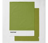 Osama Home Pantone™ Lot de 2 torchons 50 x 70 cm en 100% Coton 220 g. 1 Couleur Unie avec Logo et 1 nid d'abeille. 2 pièces, Vert Clair