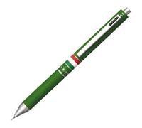 Osama, Quadra - Stylo Bille 0,8 mm Pointe Fine + Porte Mine 0,5 mm, à Déclic en Caoutchouc - Stylo Couleur avec Encre Noire, Bleue et Rouge, Idéal pour Papeterie, Fourniture Scolaire et Bureau, Vert