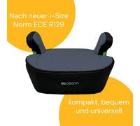 OSANN - Siège auto réhausseur enfant Junior Isofix I-Size - 126-150 cm - noir - Avec ou sans Isofix, Ceinture 3 points