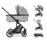 OSANN - Poussette pour bébé/enfant Juntos Gris clair - 0-22 kg - 53,5 x 104,5 x 97,5 cm - Compacte, nacelle avec matelas ou siège sport - pare soleil, housse de pluie - compatible siège auto