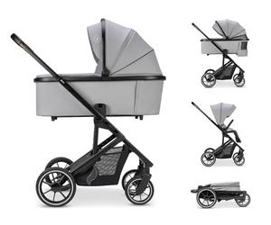 OSANN - Poussette pour bébé/enfant Juntos Gris clair - 0-22 kg - 53,5 x 104,5 x 97,5 cm - Compacte, nacelle avec matelas ou siège sport - pare soleil, housse de pluie - compatible siège auto