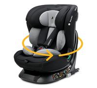 OSANN - Siège auto bébé/enfant Taos360 Rotatif 360° Isofix et Top-Tether - 40-150 cm - 0 à 12 ans - Groupe 1/2/3 - Gris, 11 hauteurs, Dos/face à la route, Supports magnétiques pour sangles d'épaules