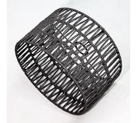 Osasy Abat-jour moderne style bohème, en forme de tambour en rotin, sculpté, pour lampadaire, abat-jour de table, suspension