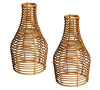 Osasy Abat-jour tambour en métal doré, design creux fabriqué à la main, abat-jour de rechange pour sol, lustre, table, salon, chambre à coucher (rond-G11)