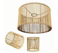 Osasy Lot d'abat-jours décoratif/chics, 1 x 30 cm et 2 x 15 cm de hauteur, design bohème naturel/moderne, pour lampes suspendues, lampes de table et lampes de table (motif bohème B)