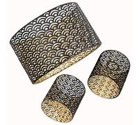 Osasy Lot d'abat-jours décoratifs/chics, 1 x 30 cm et 2 x 15 cm de hauteur, design bohème naturel/moderne, pour lampes suspendues, lampes de table et lampes de table (motif rétro - A)