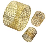 Osasy Lot d'abat-jours décoratifs/chics, 1 x 30 cm et 2 x 15 cm de hauteur, design bohème, naturel/moderne, pour lampes à suspension, lampadaires et lampes de table (motif moderne - A)